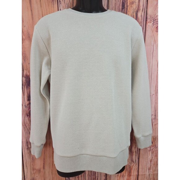 Zara Mens Textured Knit Crewneck Sweater Medium - Picture 1 of 8